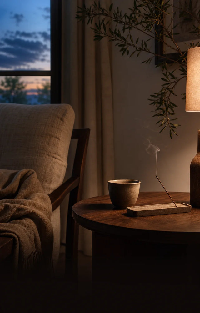 Quiet evening incense scene